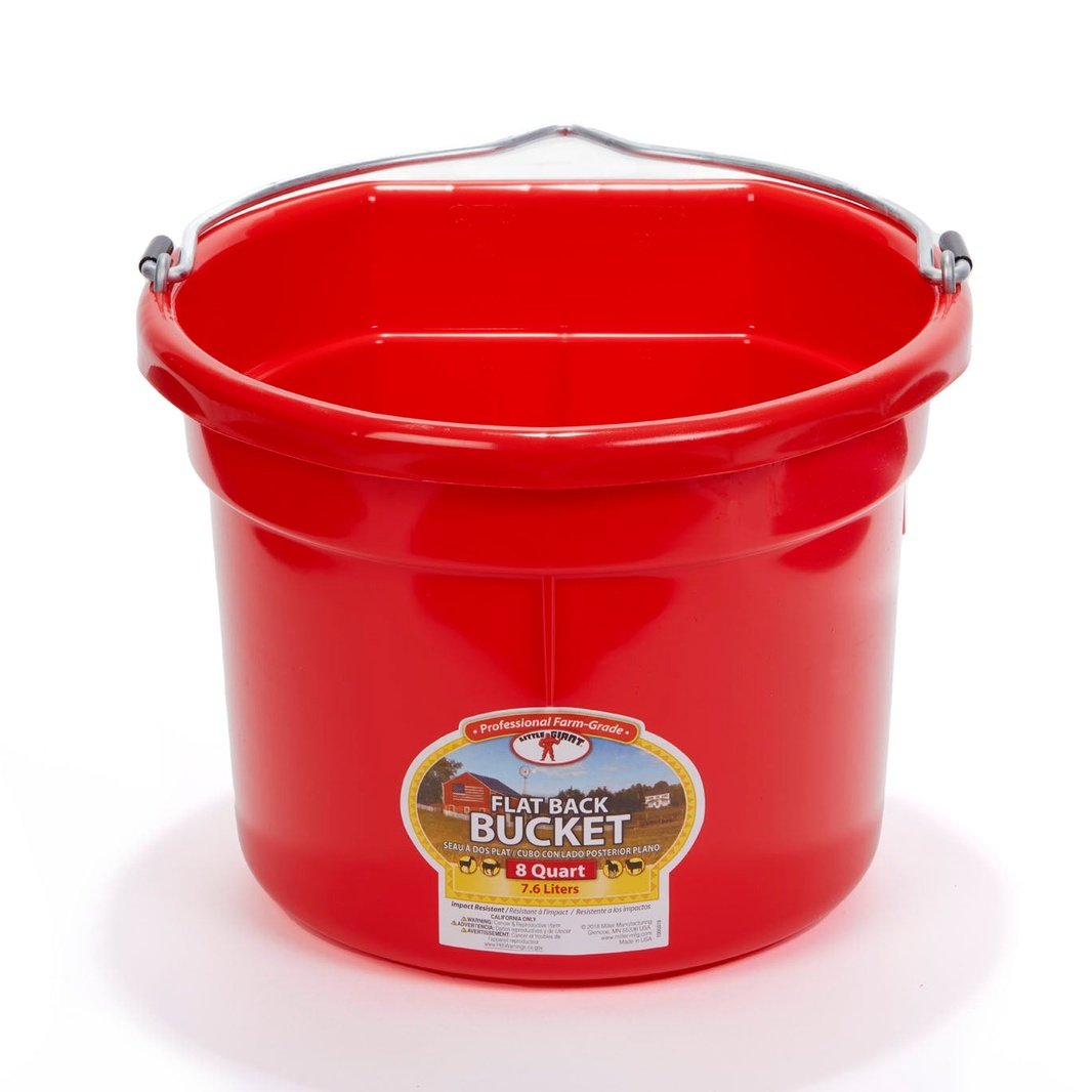 Little Giant - 8 Quart Flat Back Plastic Bucket 