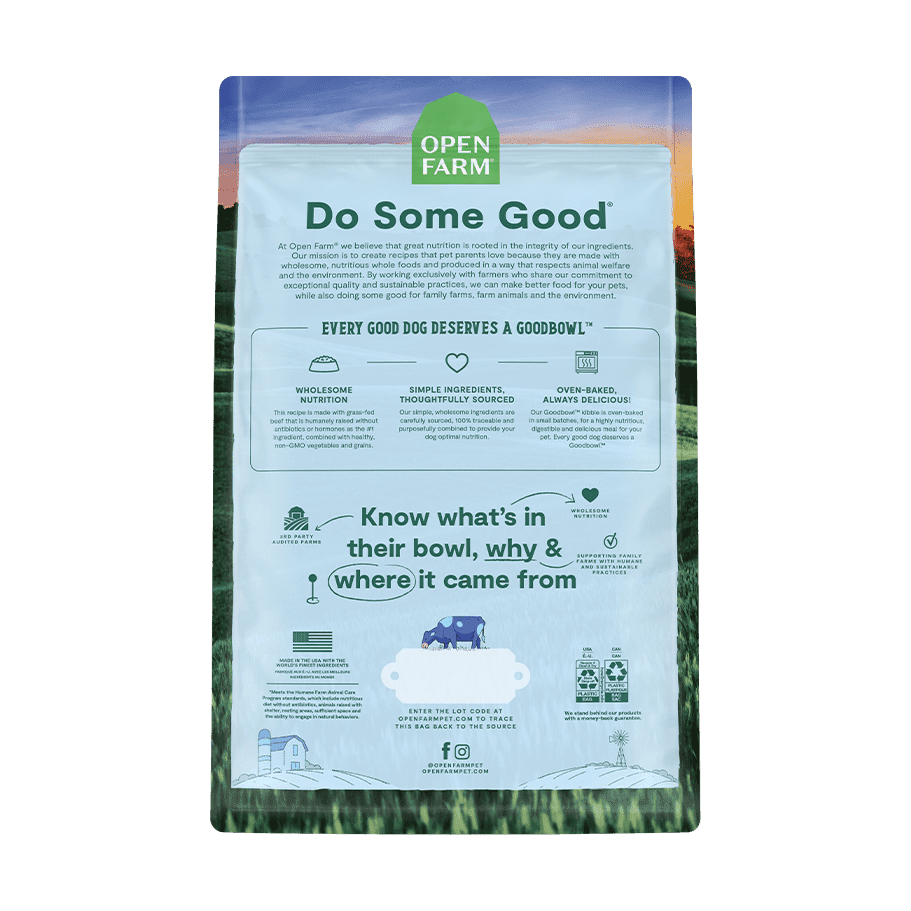 GoodBowl™ - recette au bœuf nourri à l'herbe et de riz brun pour chiens