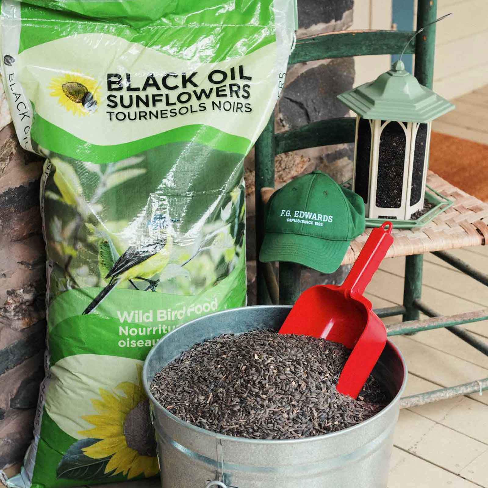 Graines de tournesol noires pour oiseaux sauvage, 18kg