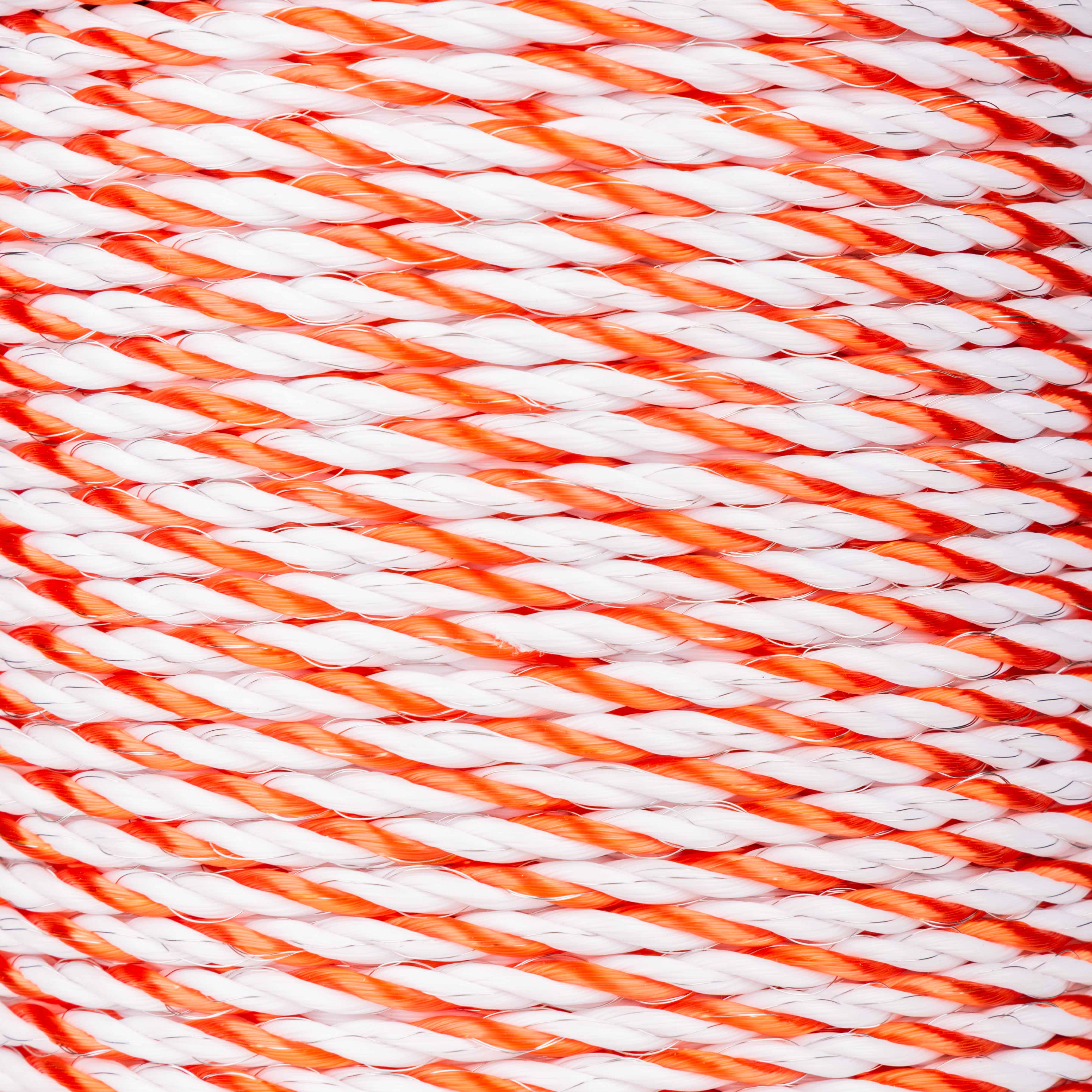 Corde poly orange et blanc 6 mm pour chevaux 250 m
