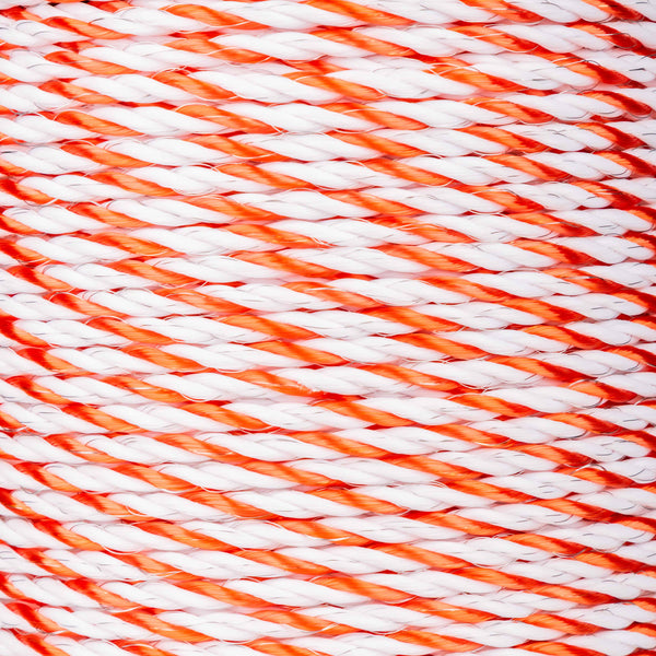 Orange and white polypropylene rope 6 mm for horses 250 m - Sentinel