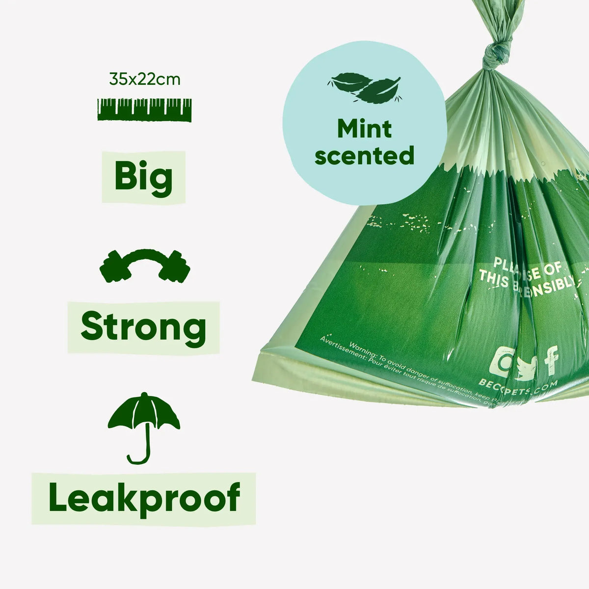 Beco waste bags - Spearmint scent