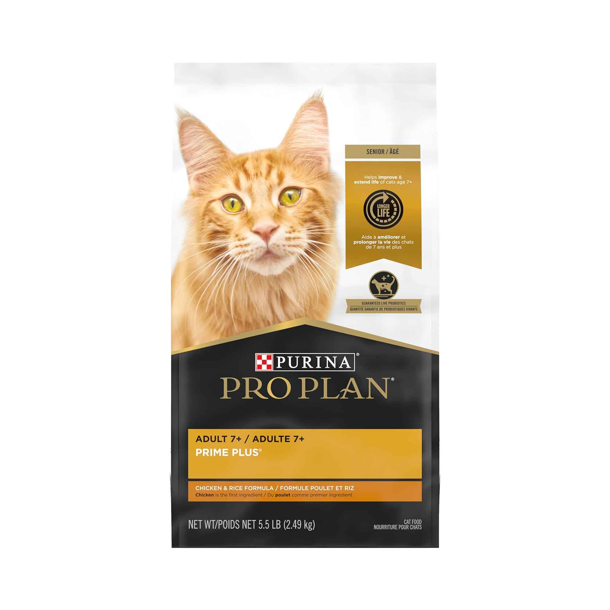 Pro Plan Prime Plus Adult 7+, Dry Cat Food - Chicken & Rice Formula