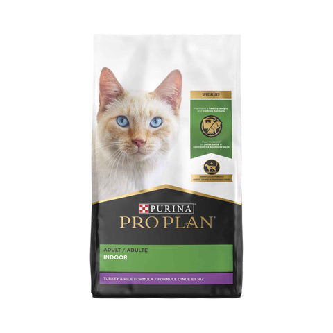 Pro Plan Indoor Hairball dry cat food with turkey and rice formula - Purina