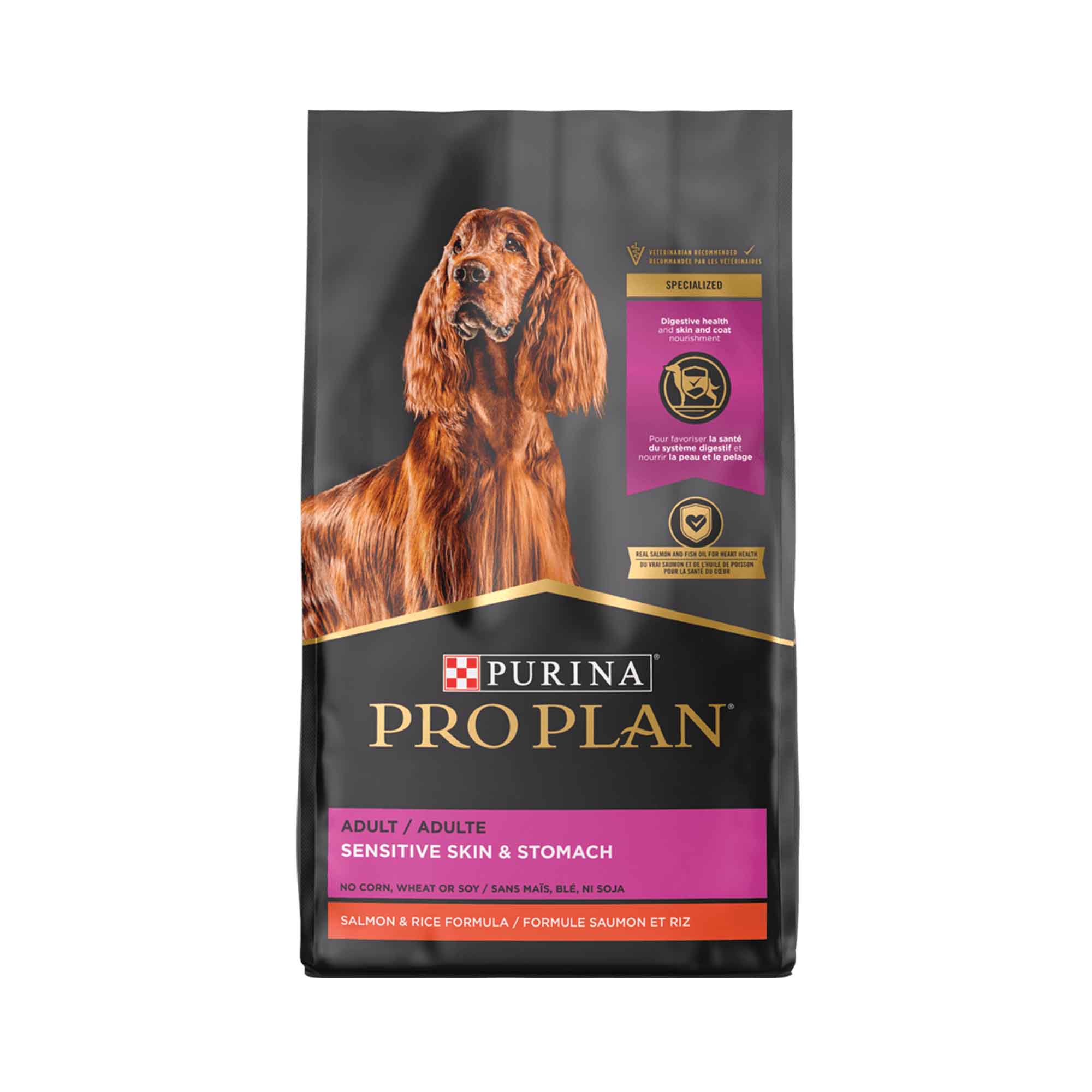 Pro Plan peau et estomac sensibles, nourriture sèche pour chiens - formule saumon et riz