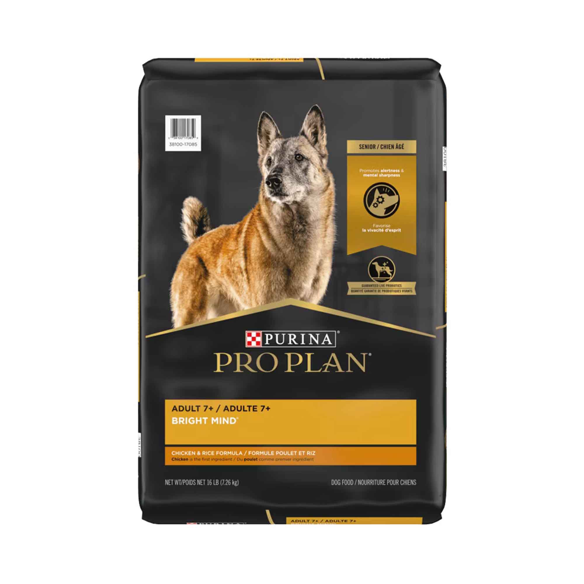 Pro Plan® Adult 7+ Bright Mind®, dry dog food - chicken and rice formula