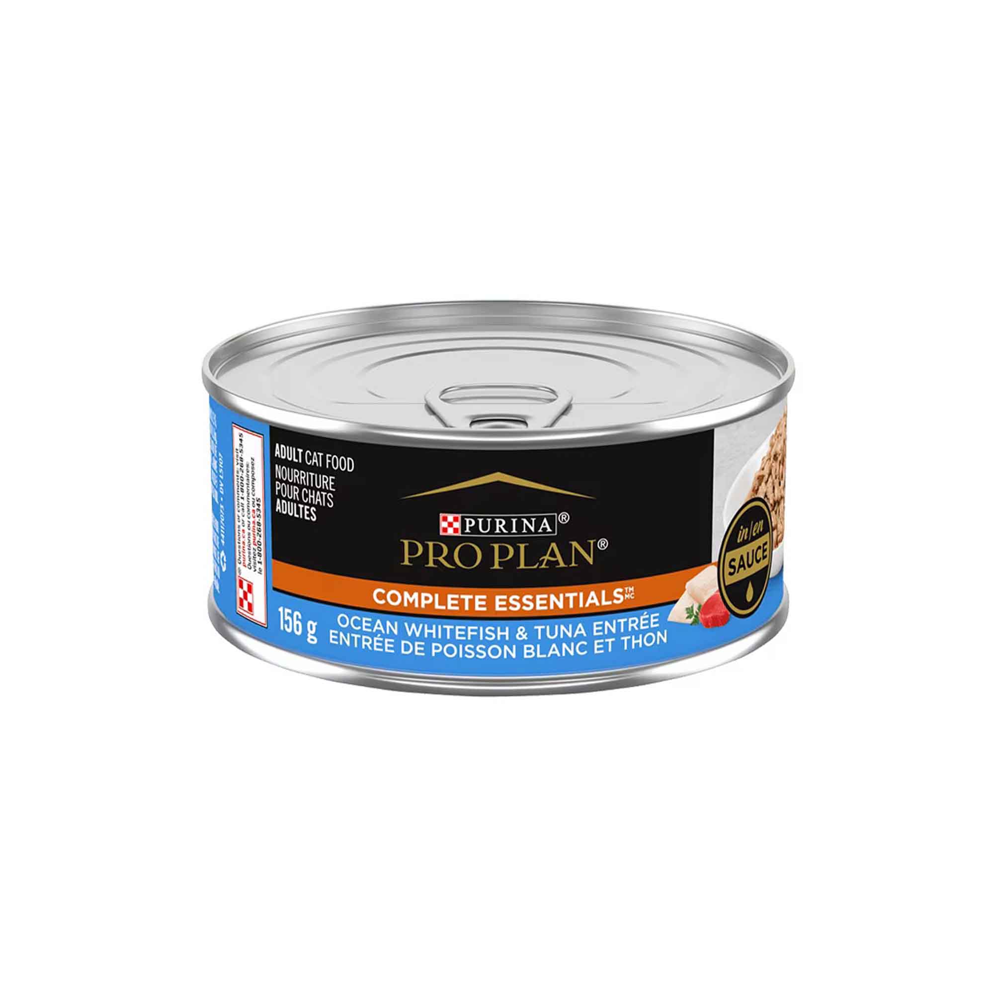 Pro Plan® Complete Essentials™ nourriture humide pour chats - Entrée de corégone et de thon en sauce - 156 g