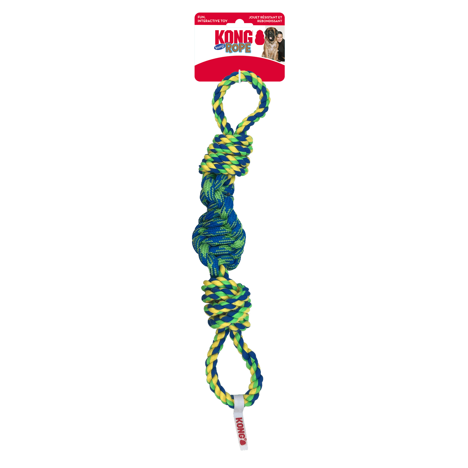 KONG Rope Bunji, Dog Toy with Bungee Cord - KONG