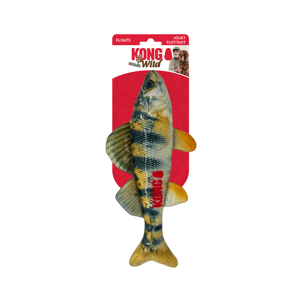 KONG Shieldz Wildz Fish, jouet d'entraînement en forme de perche pour chien - KONG