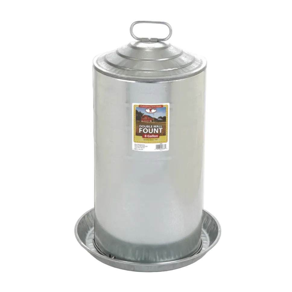 Abreuvoir pour volailles en acier galvanisé, 8 gallons - Little Giant