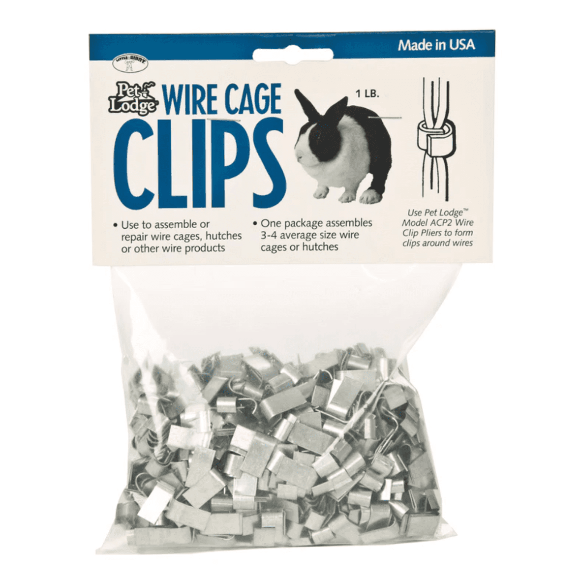 Little Giant - Wire Cage Clips for Rabbits 