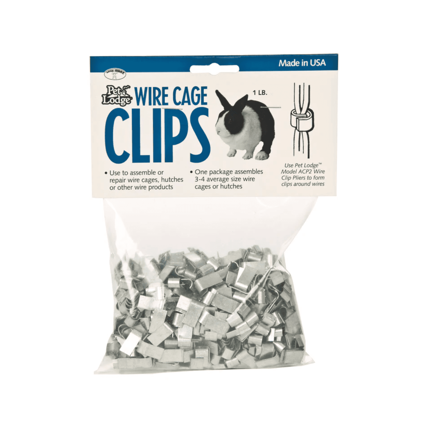 Clips de cage en fil pour lapin - Little Giant