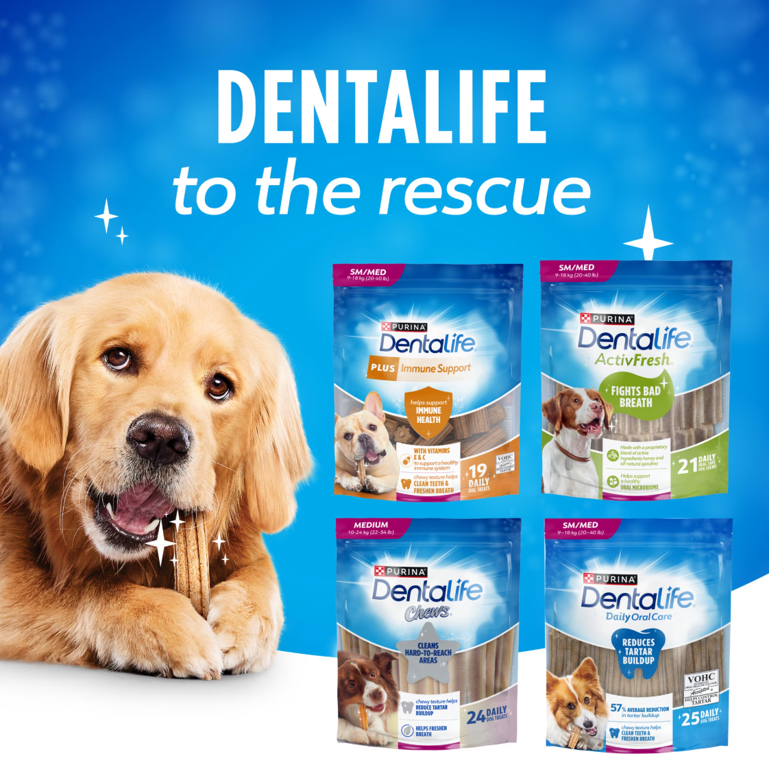 Dentalife Dental Treats Large Breed Dog 920g