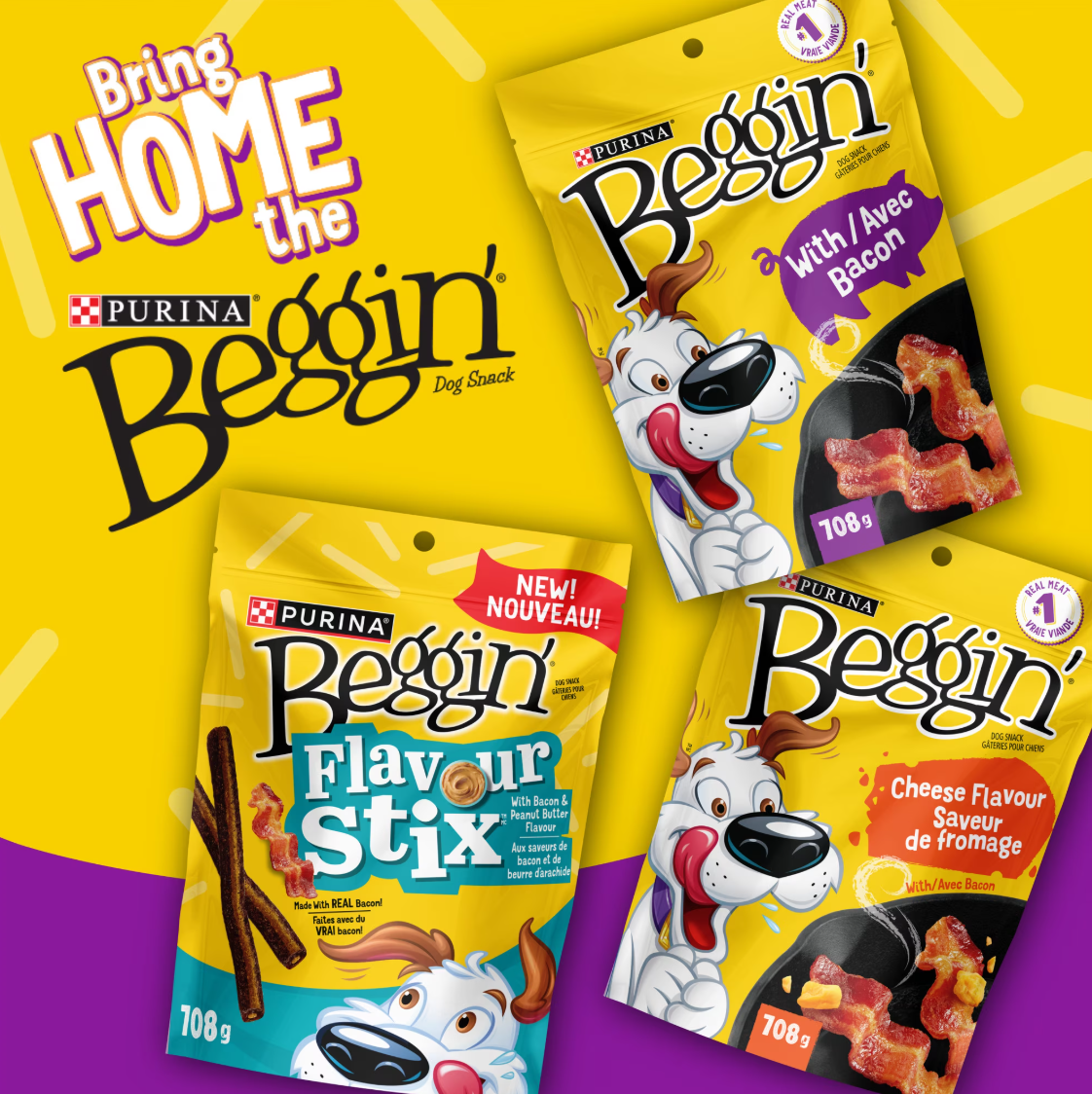 Beggin' Flavour Stix Bacon Peanut Butter Dog Treats 708g