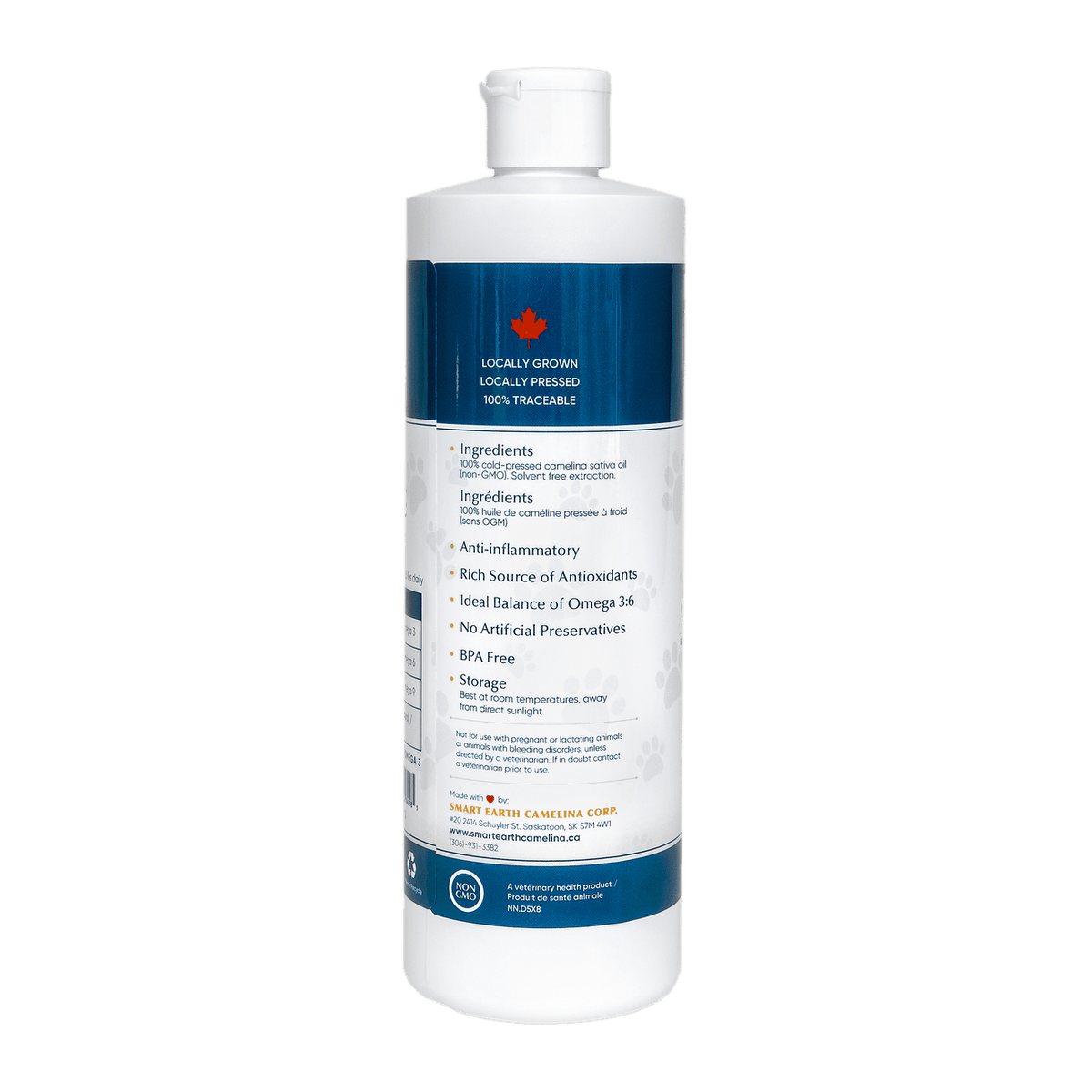 Huile de caméline pour chien, 16 oz - Smart Earth