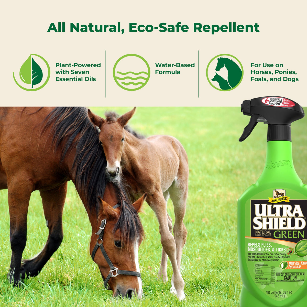 UltraShield® Green, répulsif anti-insectes naturel - Absorbine®