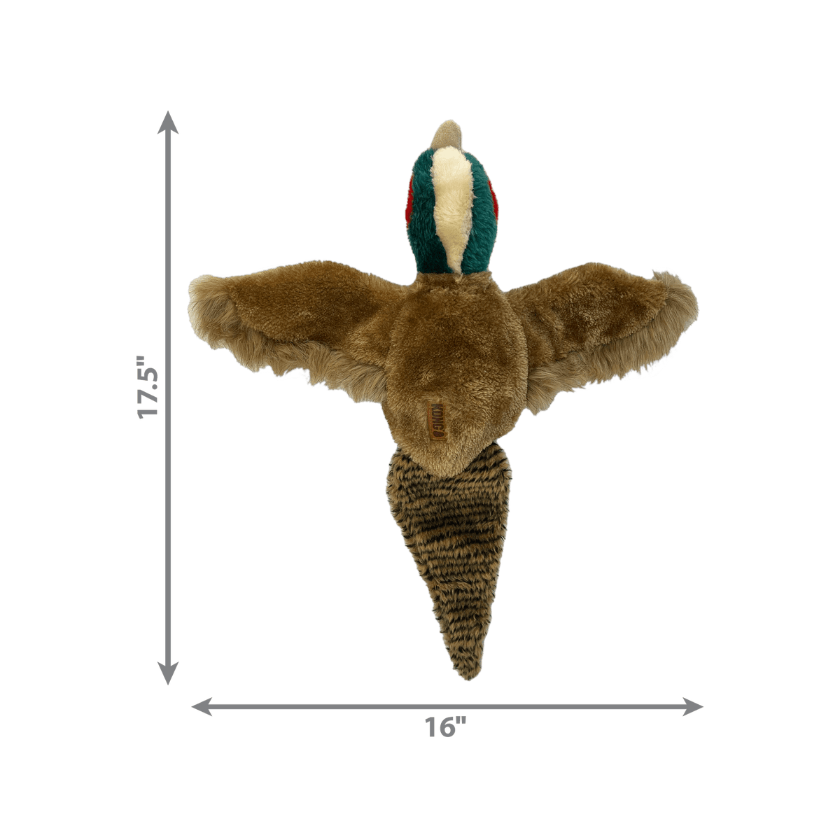 KONG Wild Low Stuff, Pheasant Plush Toy for Dogs, KONG