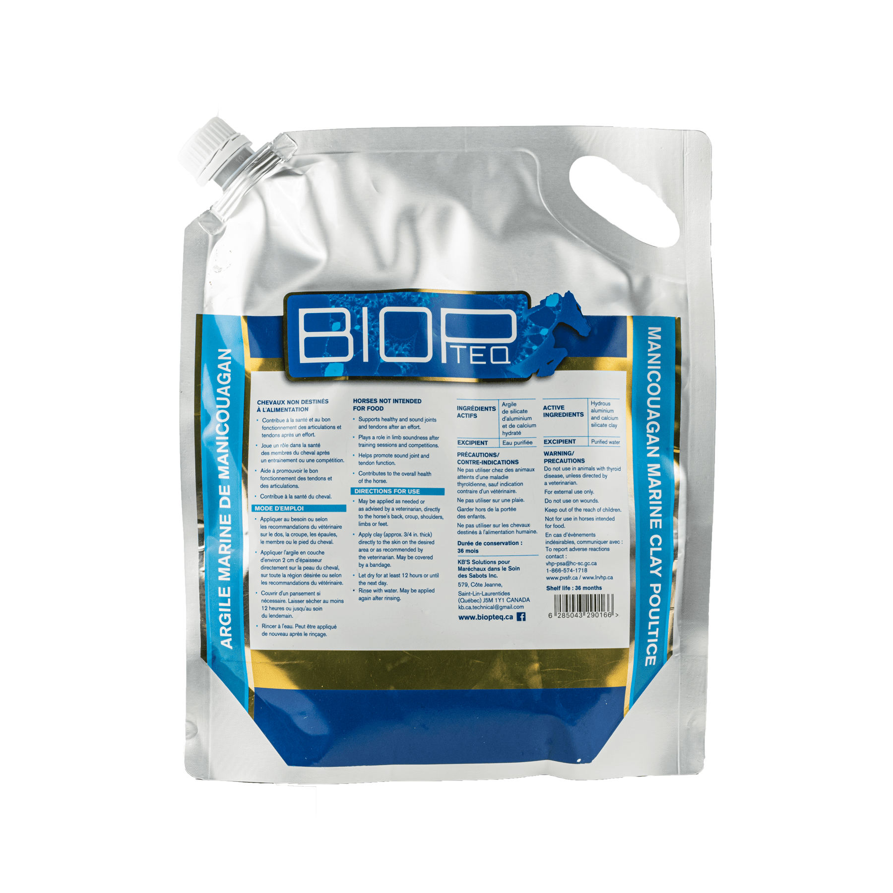 Poultice d'argile marine Biopteq - 2 kg