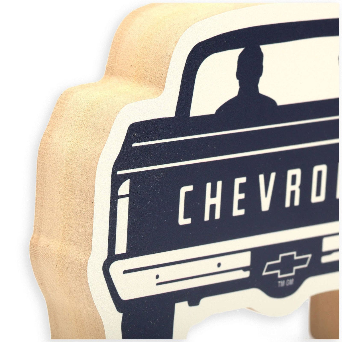 Décoration murale en bois, camion Chevrolet et chien