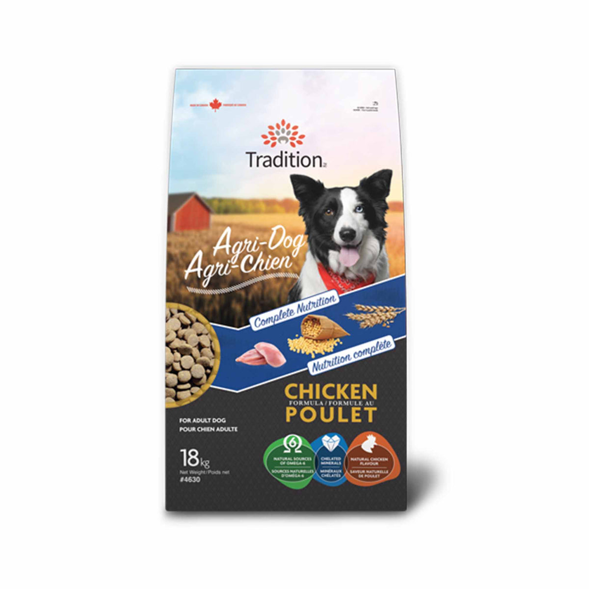 Nourriture sèche pour chiens - Tradition Agri-Chien 18Kg