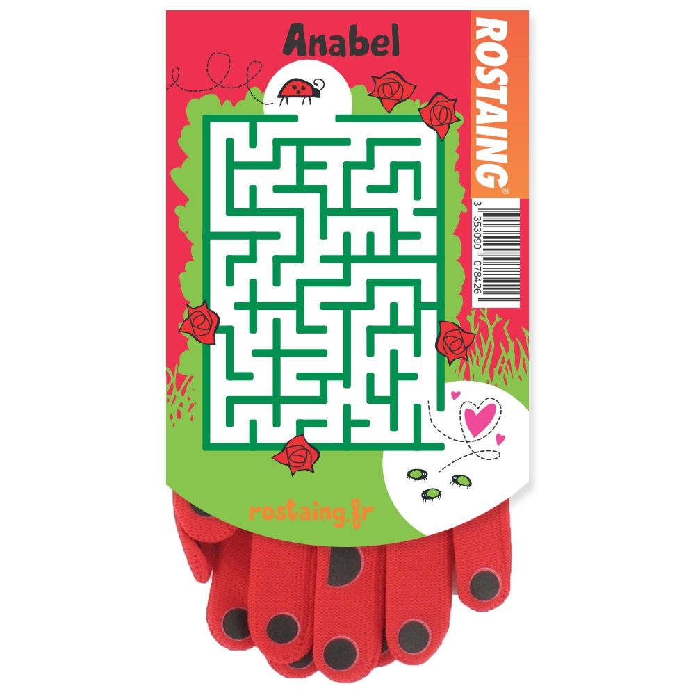 Rostaing - Red Children's Gardening Glove, ANABEL the Ladybug