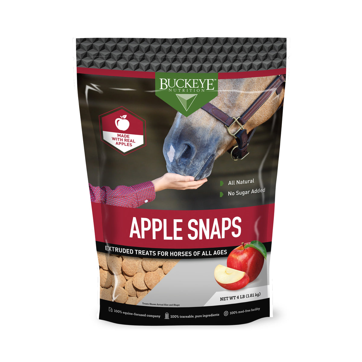 Buckeye Nutrition -  All Natural No Sugar Added Apple Snap Horse Treats
