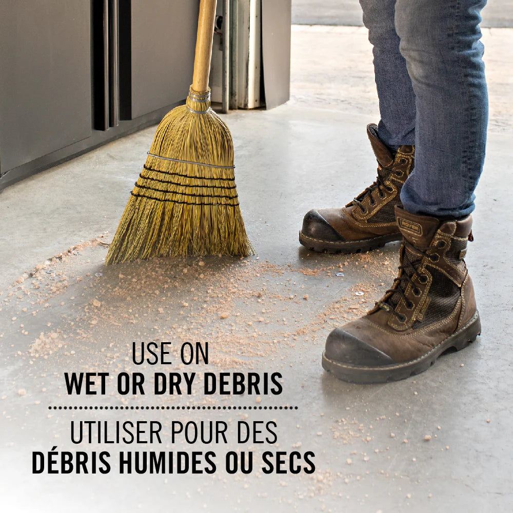 Garant - Heavy-Duty Warehouse Corn Broom, 4-Sew and Wire Band