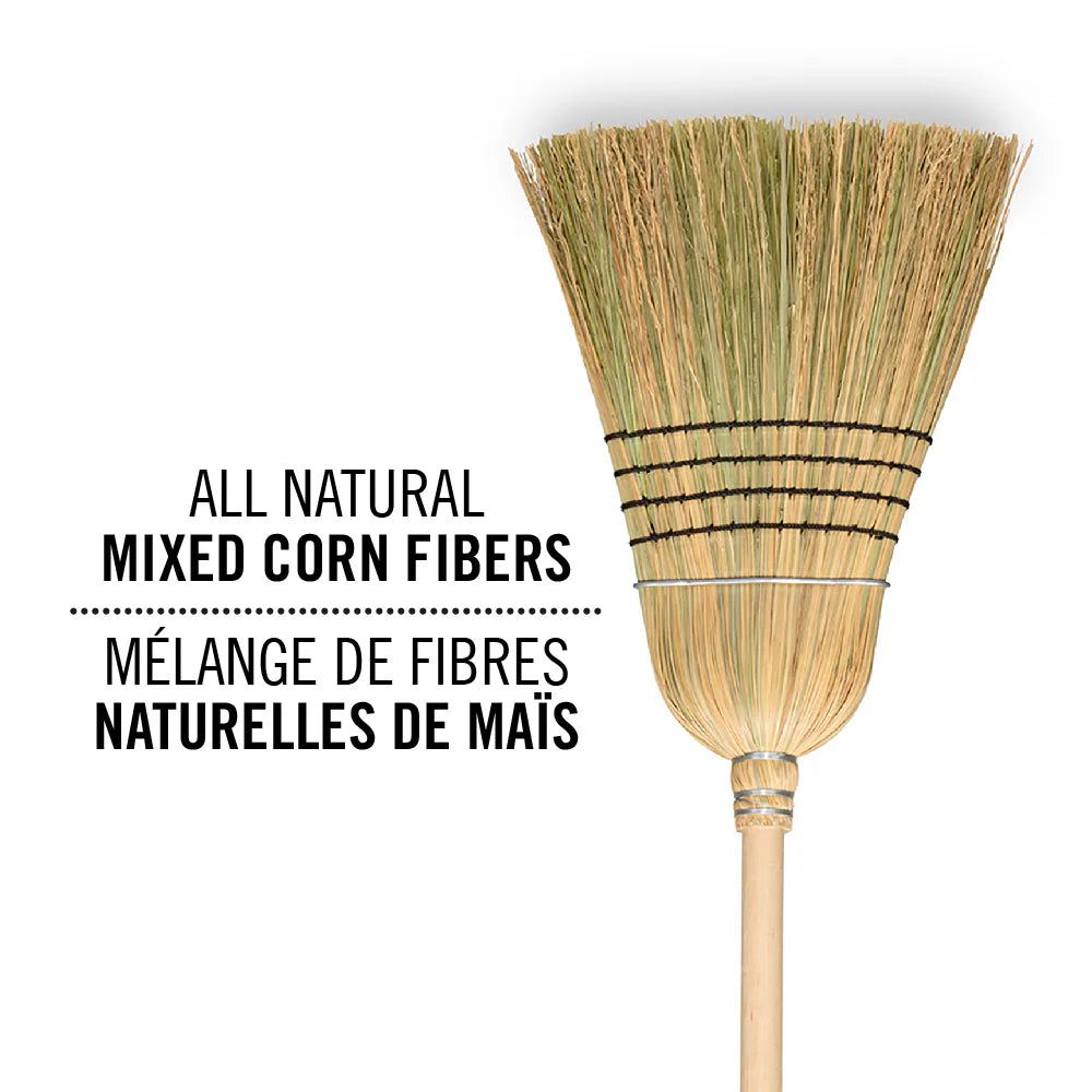 Garant - Heavy-Duty Warehouse Corn Broom, 4-Sew and Wire Band