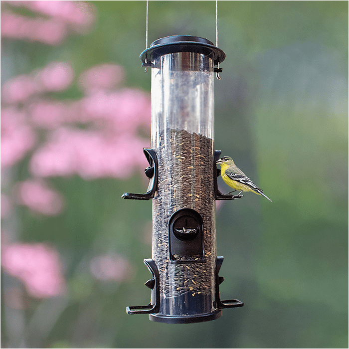 Perky-Pet® - XL 2-in-1 Black Tubular Feeder