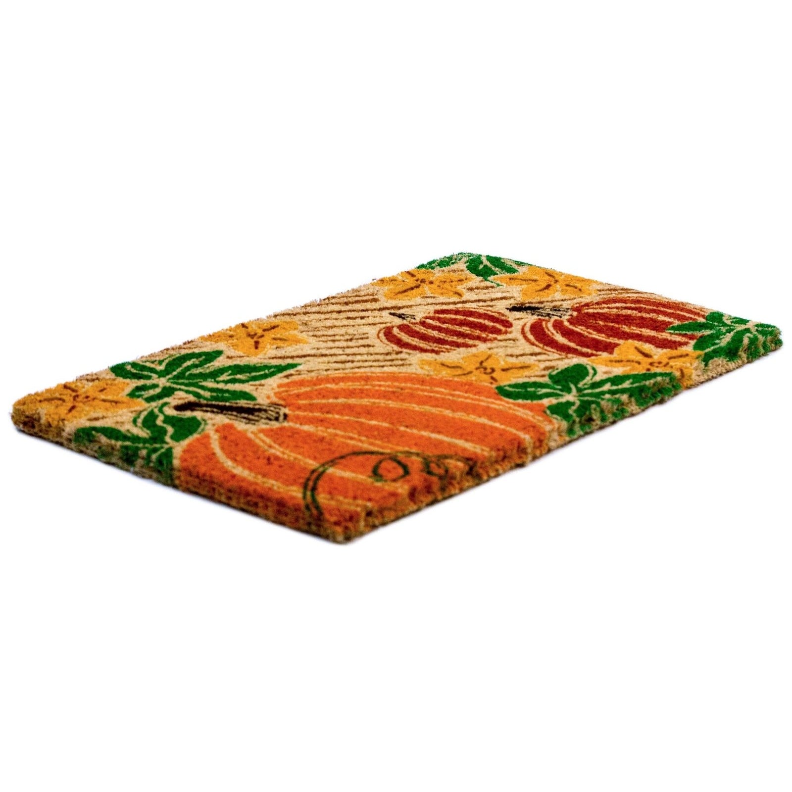 Tapis d'entrée en fibre de coco tissé à la main Pumpkin Patch - Entryways