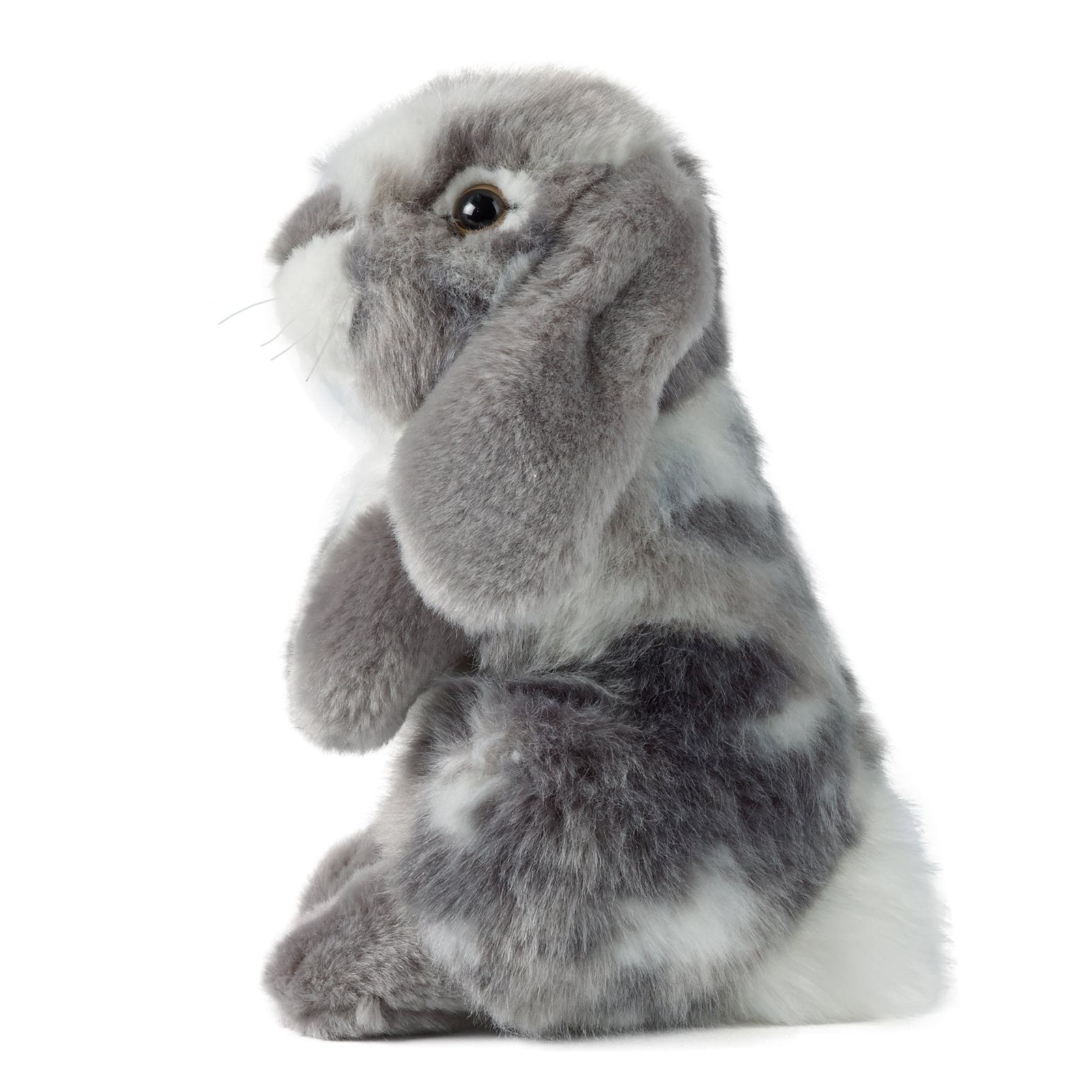 Living Nature - Grey Sitting Lop-Eared Rabbit Plush