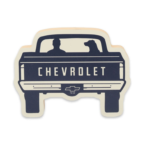 Chevrolet Truck And Passenger Dog Chunky Wood Wall Decor