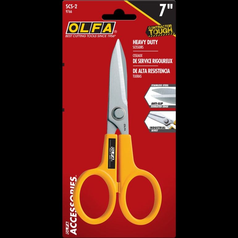 Ciseaux SCS-2 en acier inoxydable à bord dentelé de 7 pouces - OLFA
