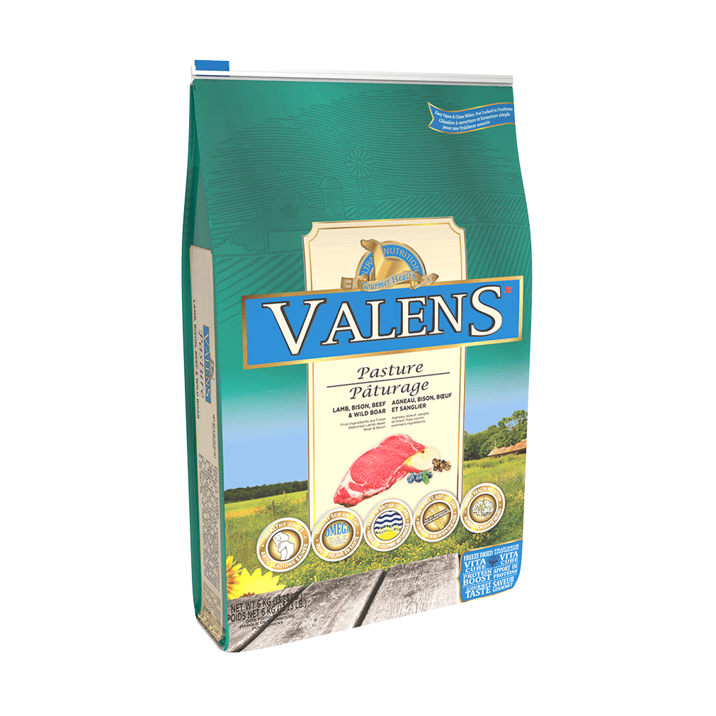 un sac de moulée valens pâturage pour chiens