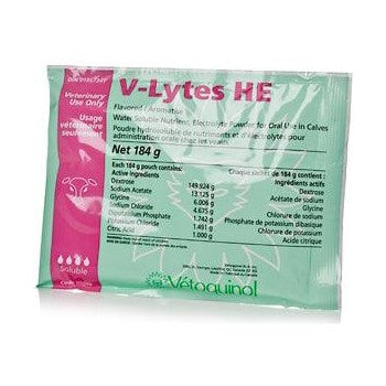 V-Lytes - Oral Electrolytes for Calves HE, 184g 