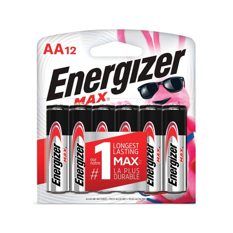 Energizer® Max AA Alkaline Batteries, (pack of 12) 