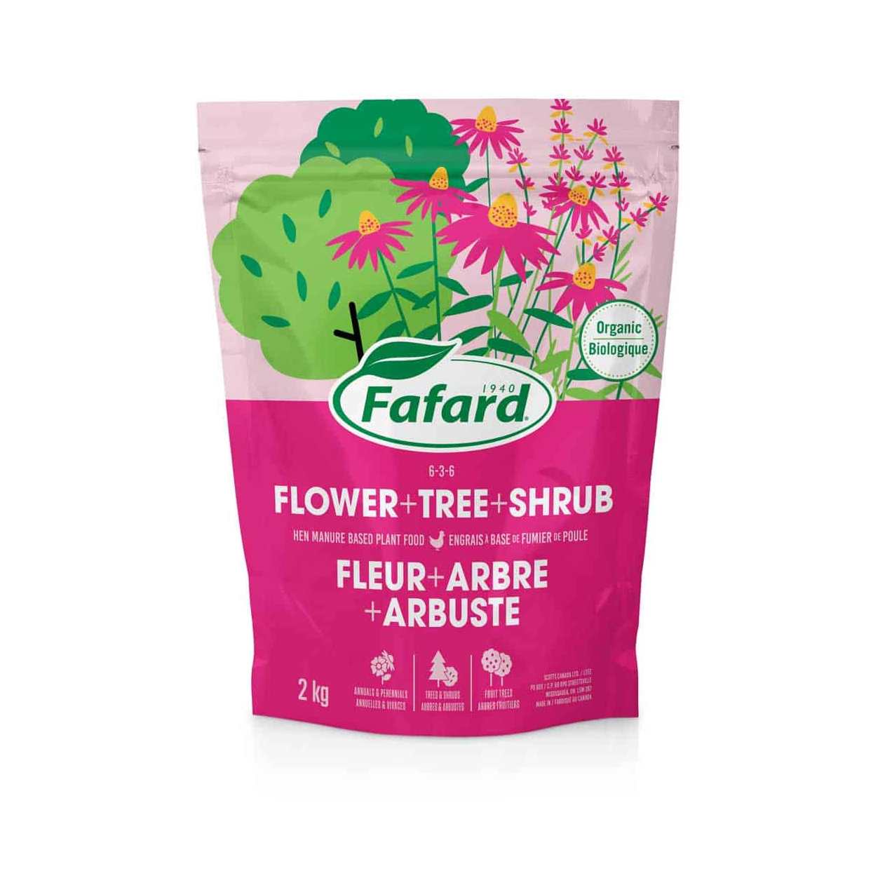 Engrais à base de fumier de poule FLEURS, ARBRES & ARBUSTES - Fafard