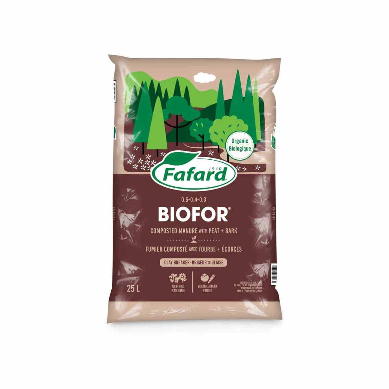 Compost BIOFOR® avec tourbe et écorces - Fafard
