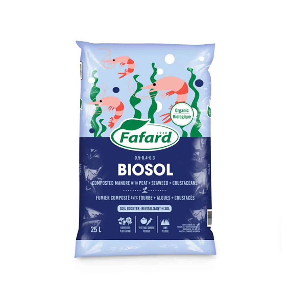 Compost BIOSOL avec tourbe, algues et crevettes - Fafard