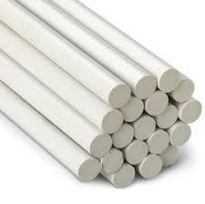 Barn 2 Field - 3/8" x 48" round fiberglass posts with UV protection, white 