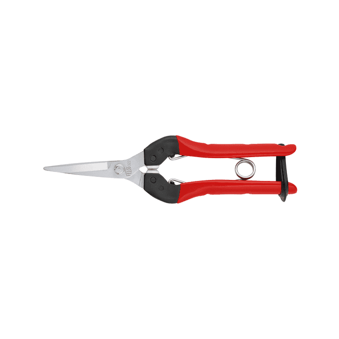 FELCO 322 - Picking and Trimming Snips with Steel Handles, Straight Chromium Blade