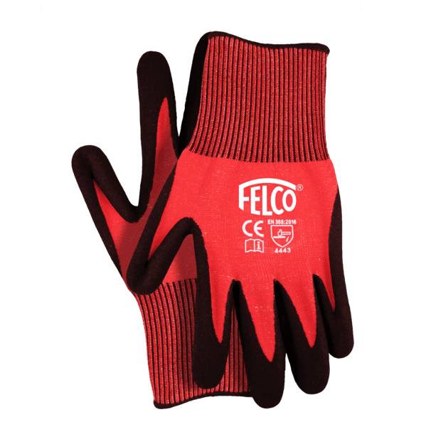 FELCO 701 - Gants de travail en tricot de fibre HPPE jauge 13 et enduit de nitrile