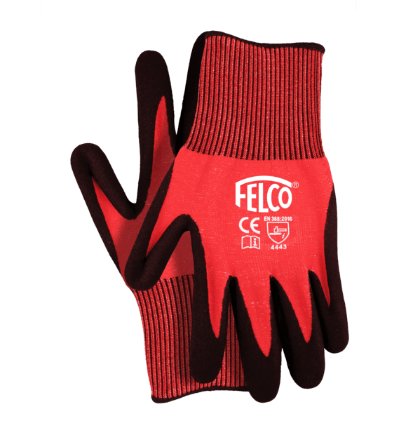 FELCO 701 - Workwear Gloves of 13 Gauge JPPE Knitted with Nitrile Coating