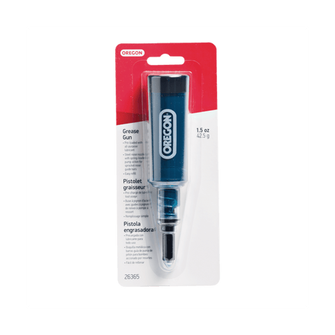 Pistolet graisseur pré-chargé de lubrifiant tout-usage Oregon 26365 pour scies à chaîne, 1,5 oz