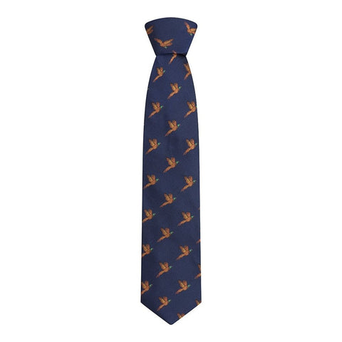 Hoggs of Fife - 100% Silk Woven Tie, Pheasants