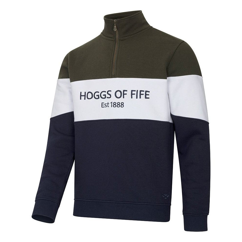 Sweat-shirt à fermeture éclair 1/4 pour homme Dumfries 1888 - Hoggs of Fife