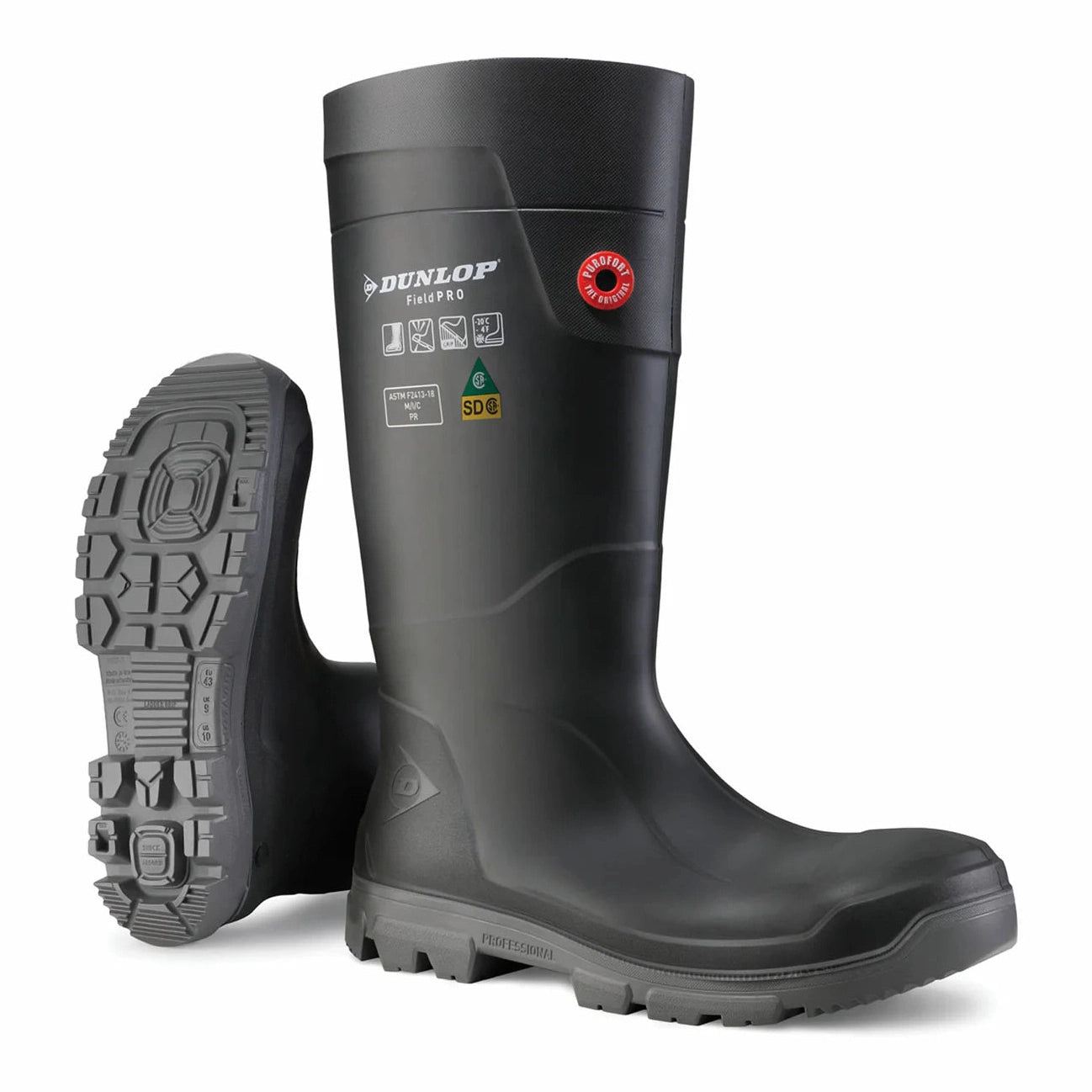Dunlop - Purofort FieldPRO/TerraPro Full Safety, Charcoal | 15'' work boots