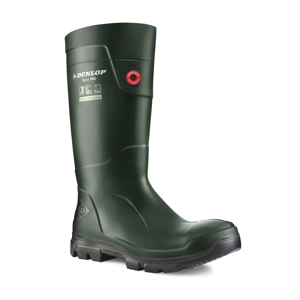 Dunlop - Purofort FieldPro/TerraPro Soft Toe, Green | 15'' PU rain boots