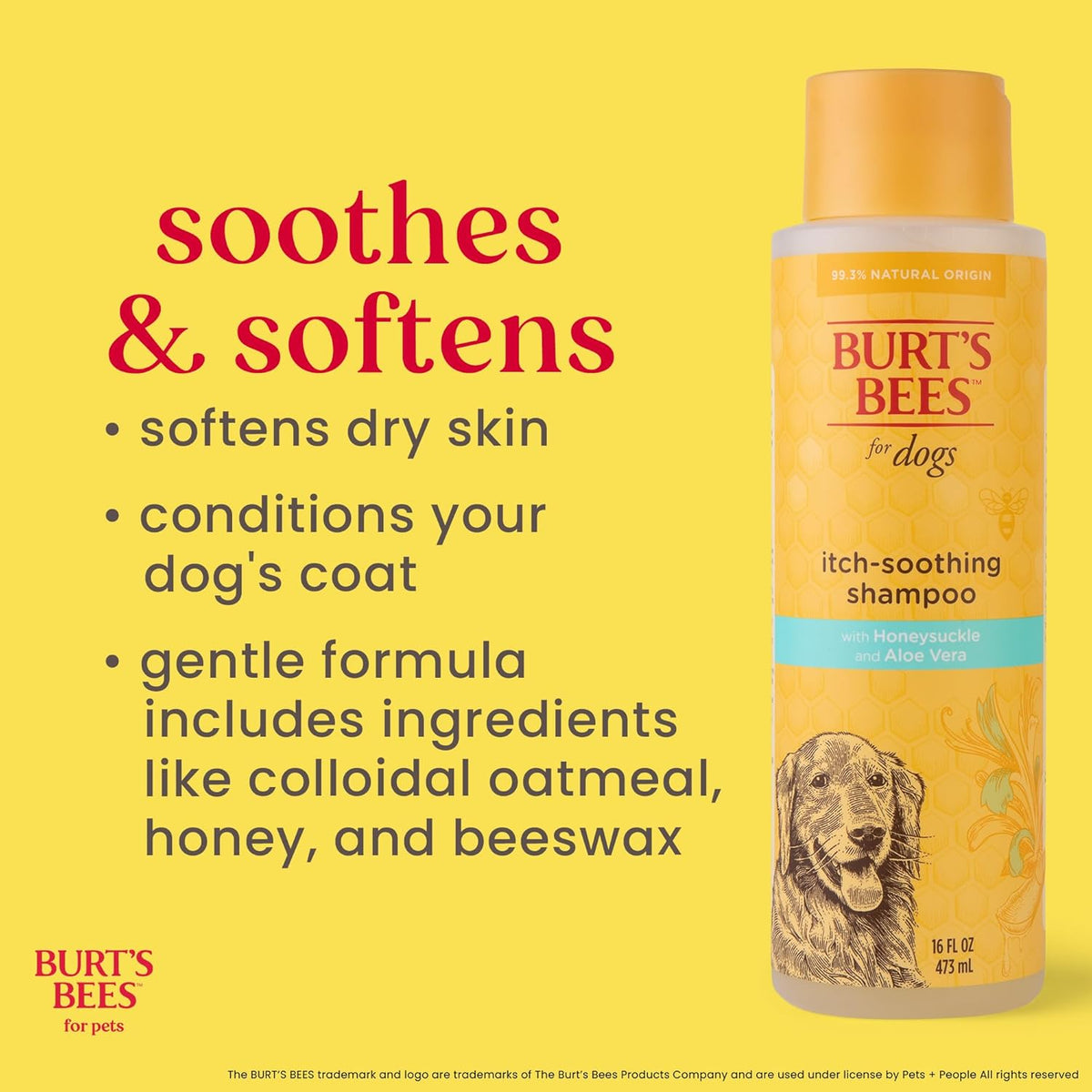 Shampooing apaisant Mange & Hot Spot au Chèvrefeuille - Burt's Bees