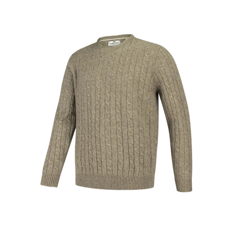Pull à col rond Jedburgh en torsade - Hoggs of Fife